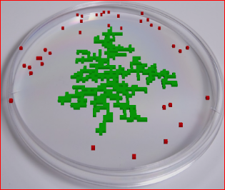 Collaborative nodes connected by glowing links